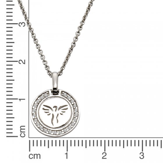 Halskette Silber 925 rhodiniert 36/40cm lang mit Engel-Motiv 