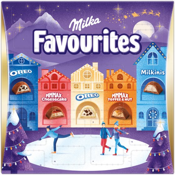 Milka Favourites Adventskalender aus Alpenmilchschokolade 206g 