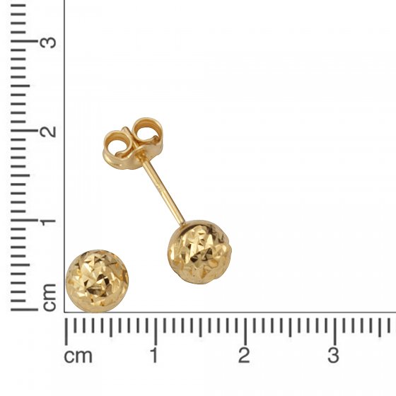 Ohrstecker 585/- Gelbgold Kugel Ø 7mm 
