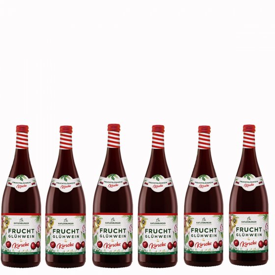Katlenburger Kirsch Fruchtglühwein süß und fruchtig 1000ml 6er Pack 