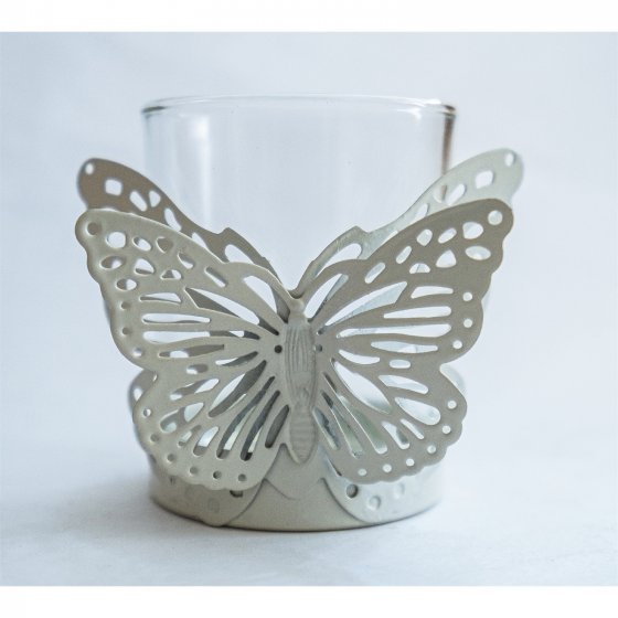 Teelichthalter Butterfly 3er Set Viola 
