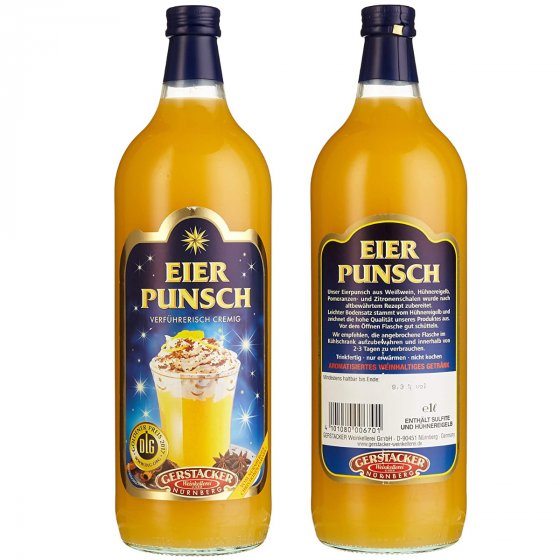 Gerstacker der Original Eierpunsch verführerisch cremig 1000ml 6er Pack 