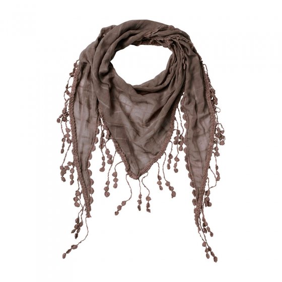 Schal,Spitzen-Fransenmix,offwh | Offwhite