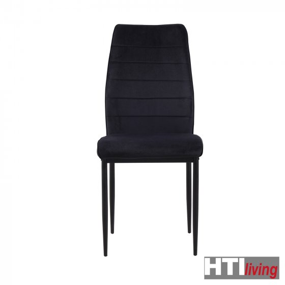 Stuhl Madison Velvet 4er-Set Schwarz