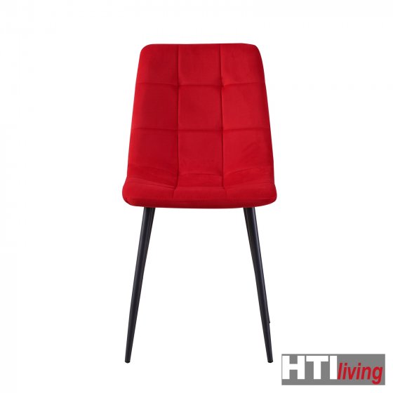 Stuhl Mesa Velvet 4er-Set Rot