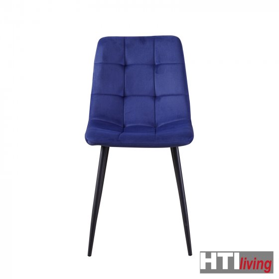 Stuhl Mesa Velvet 4er-Set Blau