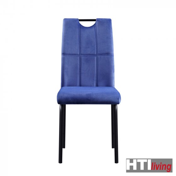 Stuhl Denton Velvet 2er-Set Blau