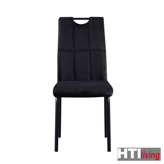 Stuhl Denton Velvet 2er-Set Schwarz