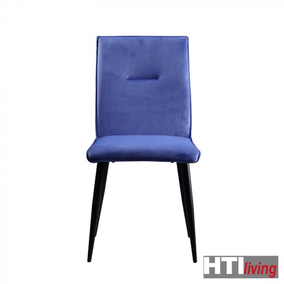 Stuhl Salinas Velvet 4er-Set Blau