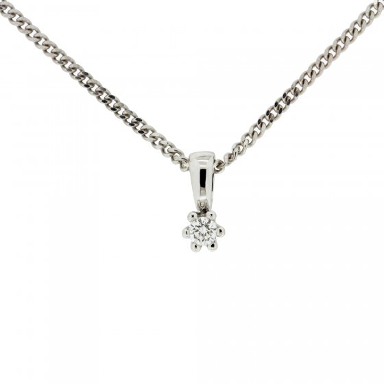 Halskette Gold 585 mit natürlichem Brillant 0,05 ct. 