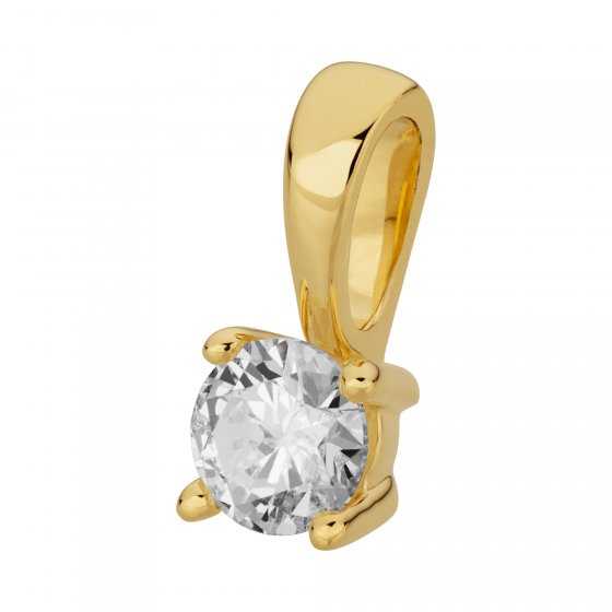 Anhänger 585/- Gelbgold Brill. 0,25ct. weiß 