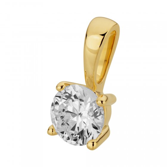 Anhänger 585/- Gelbgold 1 Brill. 0,50 ct. H/P2 