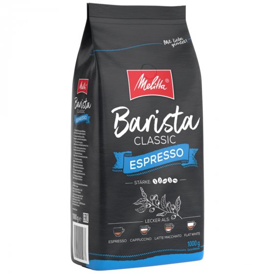 Melitta Barista Espresso Kaffeebohnen Arabica und Robusta Mix 1000g 