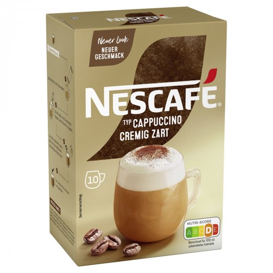 Nescafe Gold Typ Cappuccino cremig zart Getränkepulver 10 x 14g Sticks 