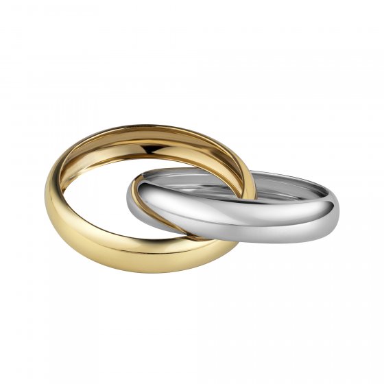 Ring 585/- Gelbgold bicolor 2-reihig 