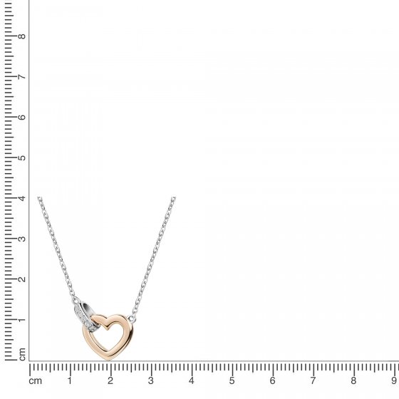 Collier 925/- Sterling Silber rosévergoldet Herz 