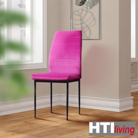 Esszimmerstuhl Madison Samt Pink 4er-Set