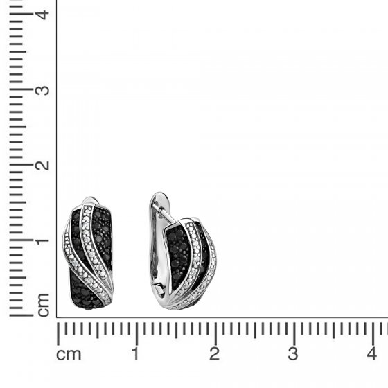 Creolen 925 Sterling Silber rhodiniert Zirkonia 