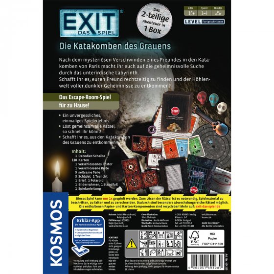 KOSMOS Spiel EXIT Katakomben des Grauens 