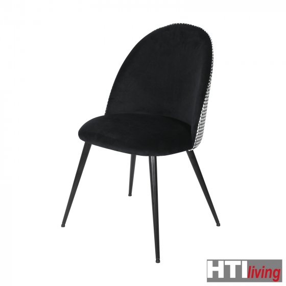 Stuhl Tampa Hahnentritt Schwarz-Weiß