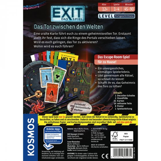 KOSMOS Spiel EXIT Tor zwischen den Welten 