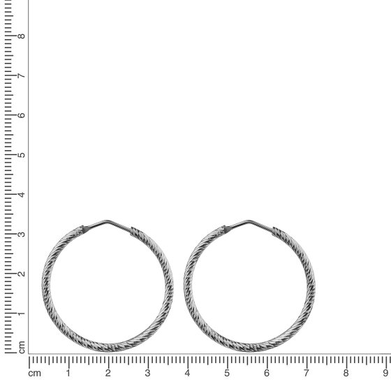 Creolen 925 Sterling Silber rhodiniert 
