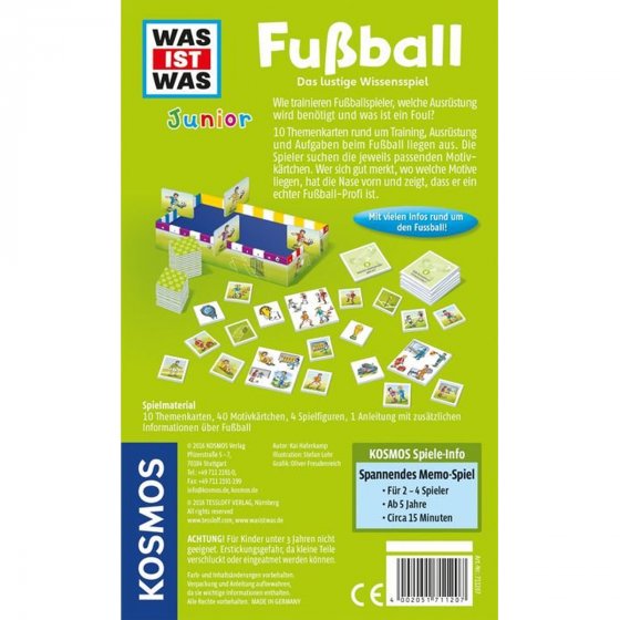KOSMOS Spiel WAS IST WAS Junior - Fußball 