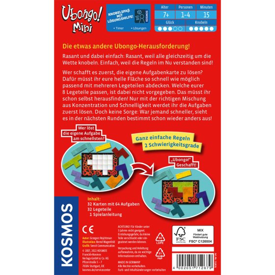 KOSMOS Mitbringspiel Ubongo Mini 