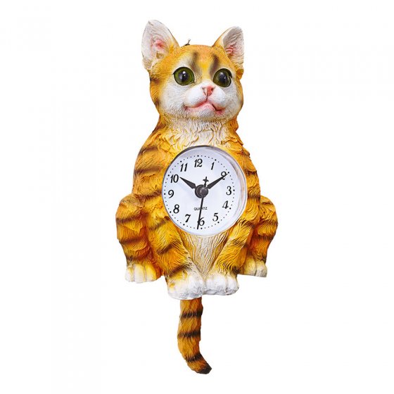 Pendel-Wanduhr Katze