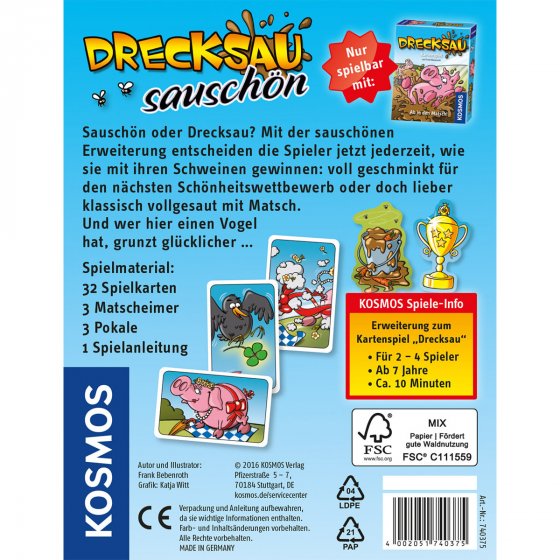 KOSMOS Kartenspiel Drecksau Sauschön Erw. 