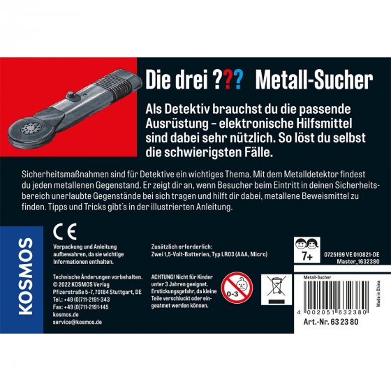 KOSMOS Die drei ??? Metall-Sucher 