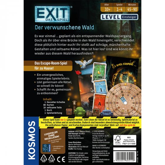 KOSMOS Spiel EXIT der verwunschene Wald 