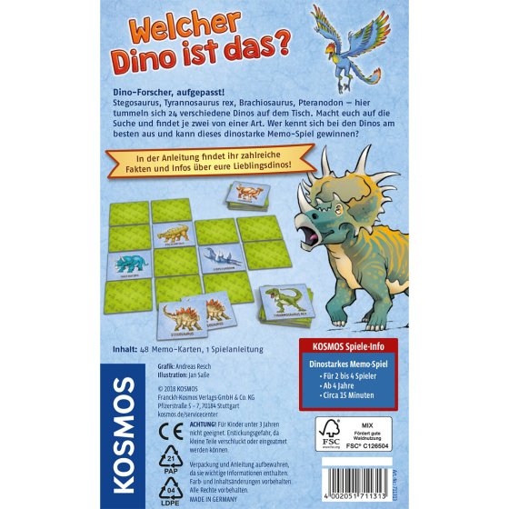 KOSMOS Spiel Welcher Dino ist das? 