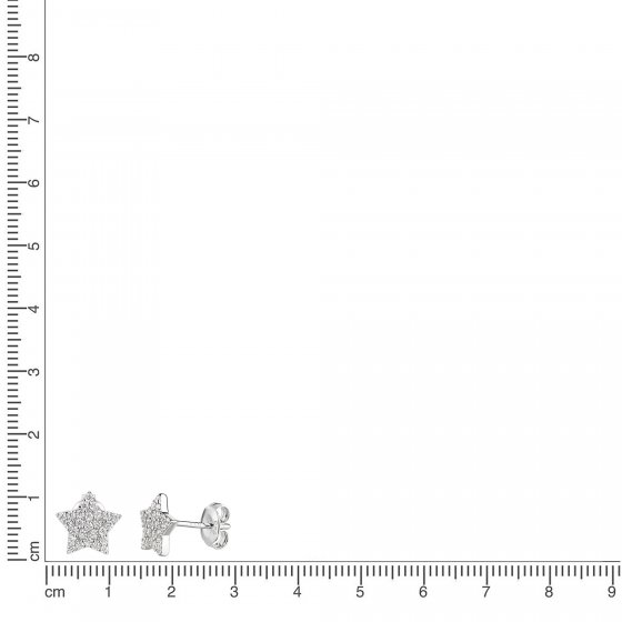 Ohrstecker 925 Sterling Silber rhodiniert Zirkonia 