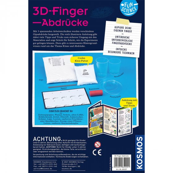KOSMOS Fun Science 3D Fingerabdrücke 