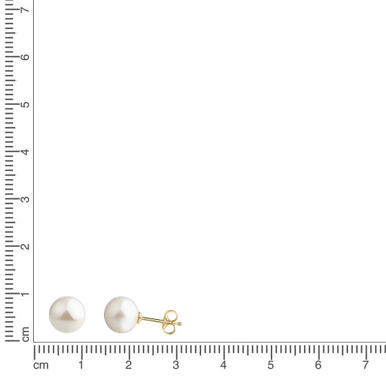 Ohrstecker 585/- Gelbgold Süßwasserperle 