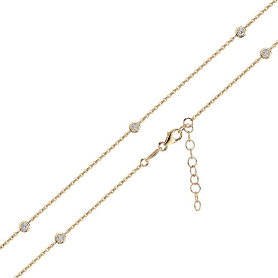 Collier 375/- Gelbgold Zirkonia 
