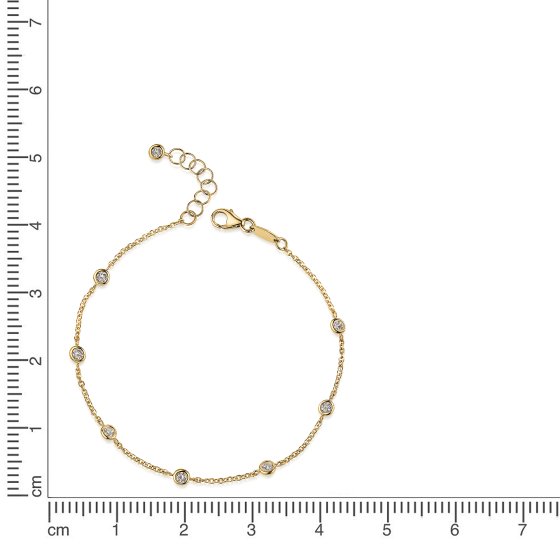 Armband 375/- Gelbgold Zirkonia 