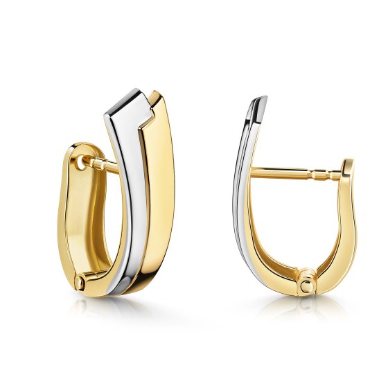 Klappcreolen 375/- Gelbgold bicolor glanz 
