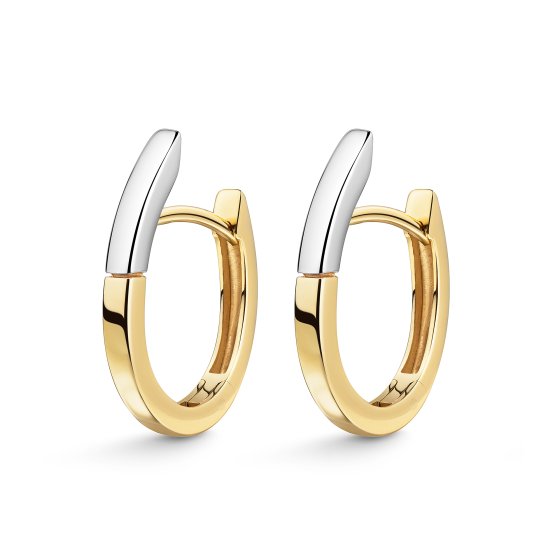 Klappcreolen 375/- Gelbgold bicolor glanz 