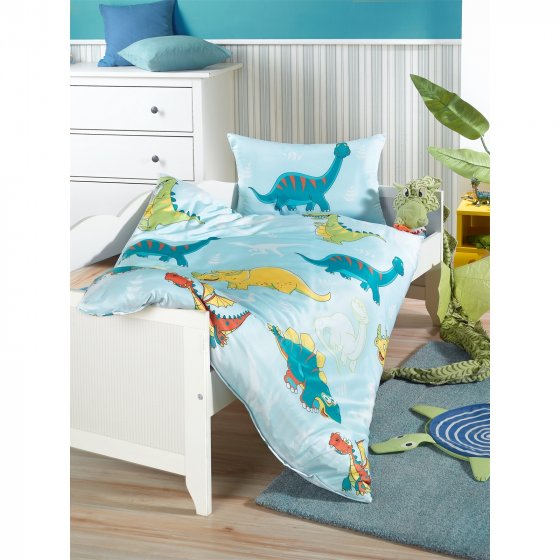 Baby Mikrofaserbettwäsche 100x135 2 teilig Blau-Gelb