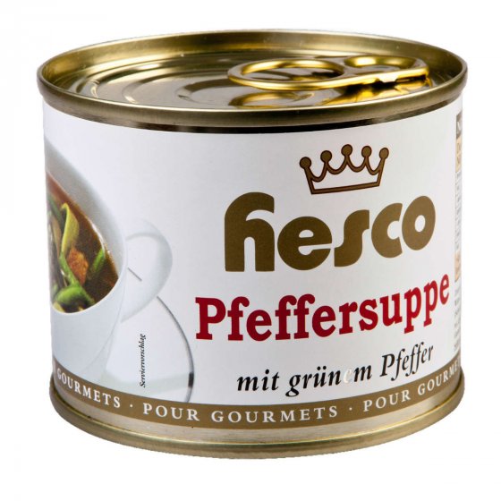 Hesco Pfeffersuppe Madagaskar mit grünem Pfeffer scharf 5 Dosen 1060ml 