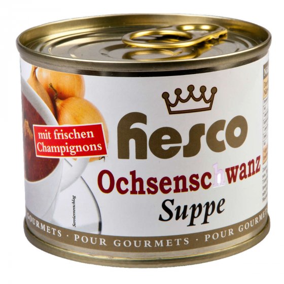 Hesco gebundene Ochsenschwanzsuppe mit Champignons 5 Dosen 1060ml 