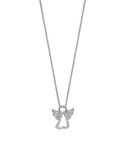 Anhänger mit Kette 925/- Sterling Silber rhodiniert mit Anhänger Engel 