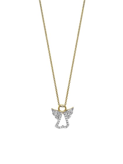 Anhänger mit Kette 925/- Sterling Silber vergoldet mit Anhänger Engel 