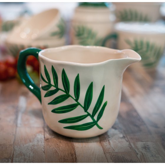 Milchkrug aus Keramik 800 ml Olivenzweig 