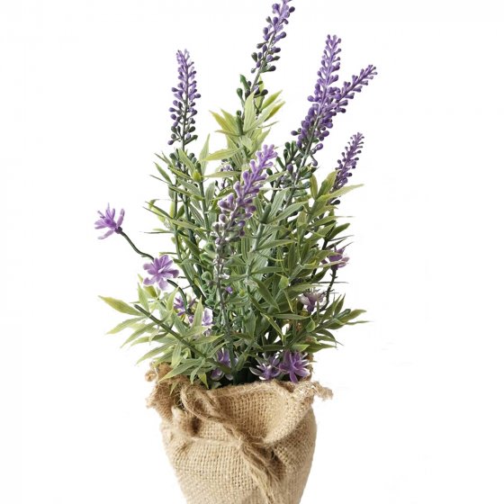 Lavendeltopf 26 cm Kunstpflanze Flora