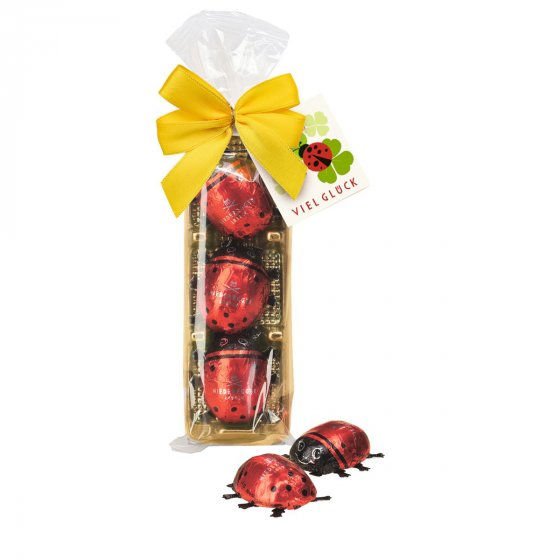 Niederegger Marzipan Glückskäfer 3er Set mit Zartbitterschokolade 45g 