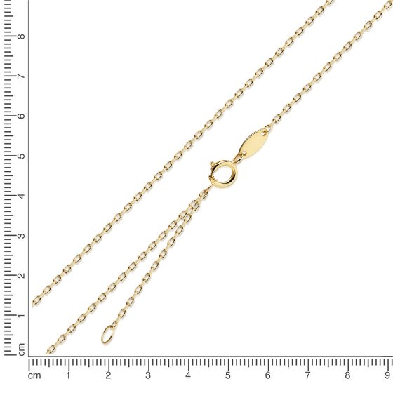 Halskette 585/- Gelbgold Ankerkette 45/42 cm 