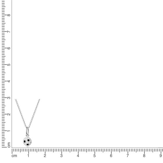 Anhänger mit Kette 925/- Sterling Silber rhodiniert Fußball 